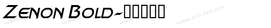 Zenon Bold字体转换